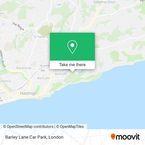 How to get to Barley Lane Car Park in Hastings by Bus or Train?