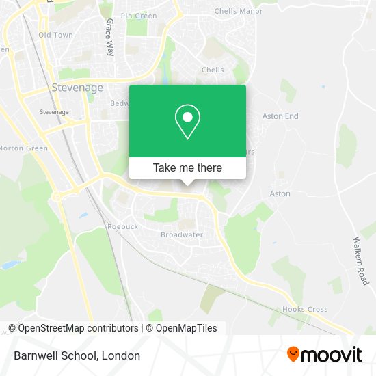 How to get to Barnwell School in Stevenage by bus or train?