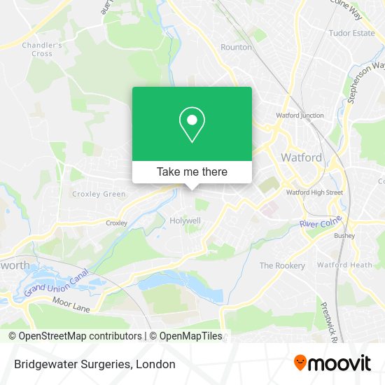 How to get to Bridgewater Surgeries in Watford by bus, Tube or train?