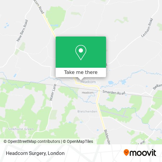 How to get to Headcorn Surgery in Maidstone by train or bus?