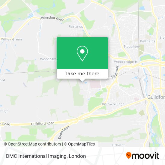 How to get to DMC International Imaging in Guildford by Bus, Train or Tube?