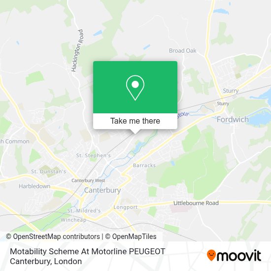 How to get to Motability Scheme At Motorline PEUGEOT Canterbury by bus or train?