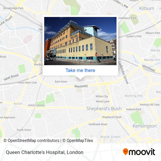 How to get to Queen Charlotte's Hospital in White City by bus, Tube or
