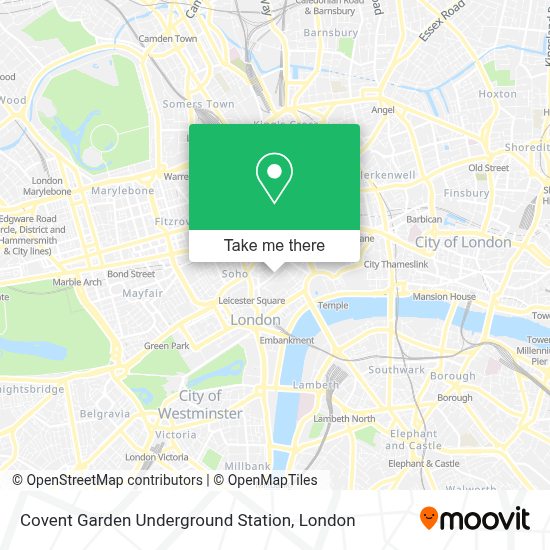 How to get to Covent Garden Underground Station by bus, Tube or train?