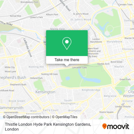 How to get to Thistle London Hyde Park Kensington Gardens in Bayswater