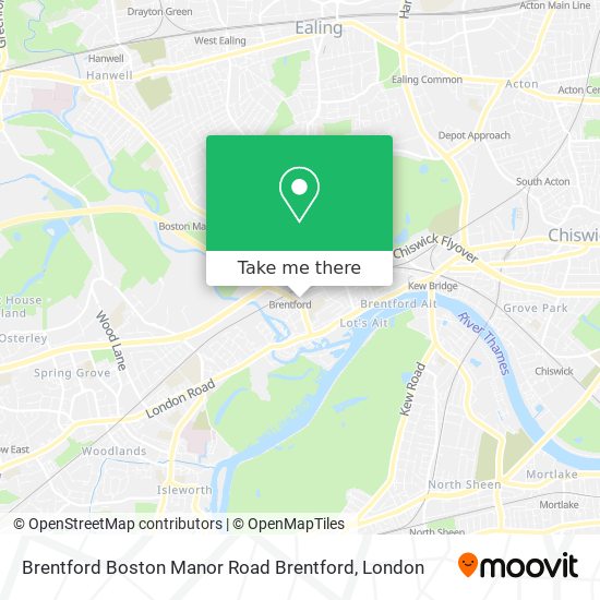 How to get to Brentford Boston Manor Road Brentford by Bus, Tube or Train?