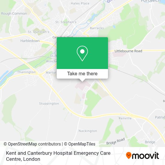 How to get to Kent and Canterbury Hospital Emergency Care Centre by bus