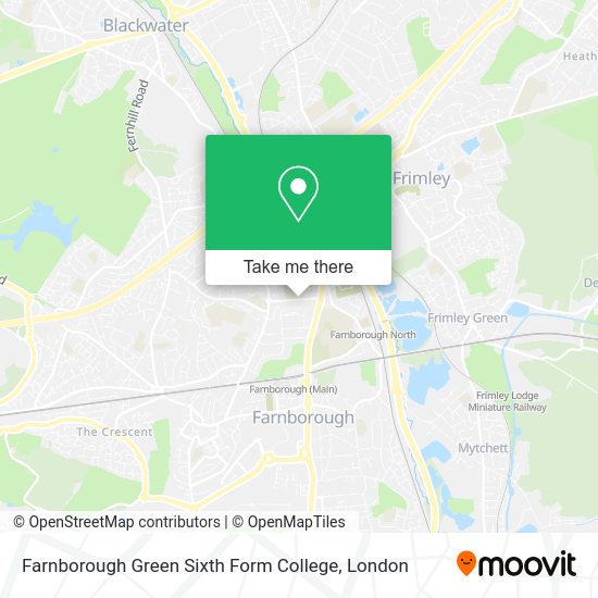 How to get to Farnborough Green Sixth Form College by bus or train?