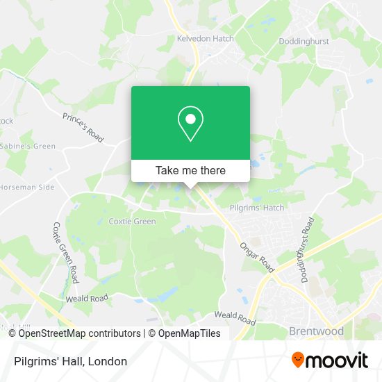 How to get to Pilgrims' Hall in Brentwood by bus, train or Tube?
