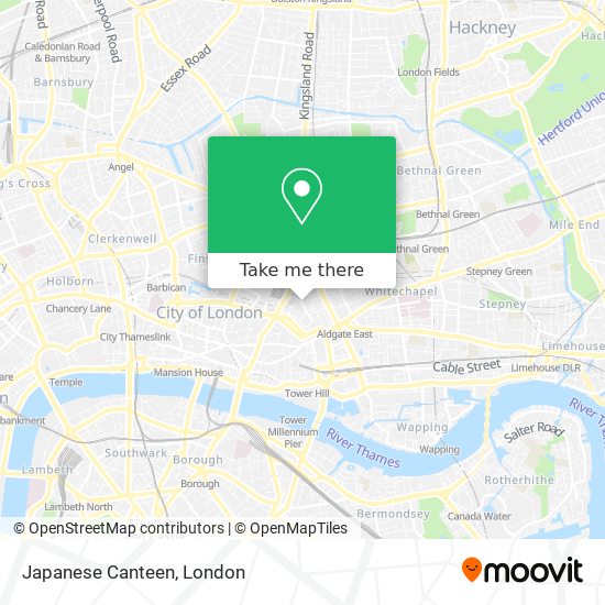 How to get to Japanese Canteen in City Of London by Bus, Tube or Train?