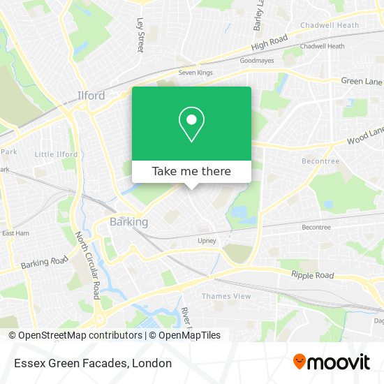 How to get to Essex Green Facades in Fair Cross by Bus, Train, Tube or DLR?