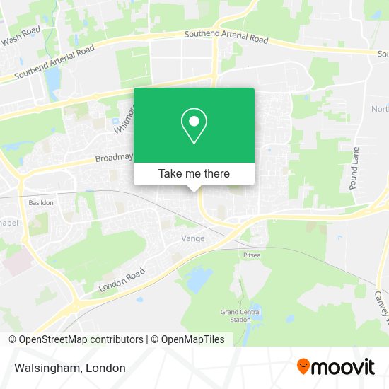 How to get to Walsingham in Basildon by Bus, Train, Tube or DLR?