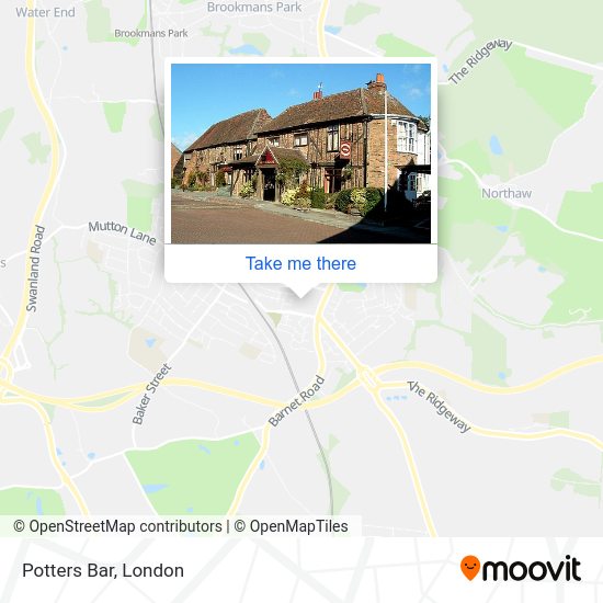 How to get to Potters Bar by bus, train or Tube?