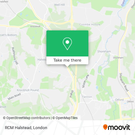 How to get to RCM Halstead in Sevenoaks by Bus or Train?