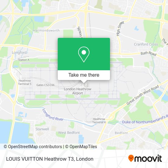 How to get to LOUIS VUITTON Heathrow T3 by bus, train or Tube?