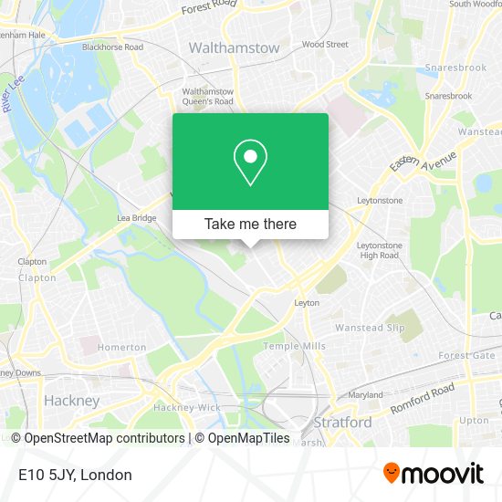 How to get to E10 5JY in Leyton by bus, Tube or train?