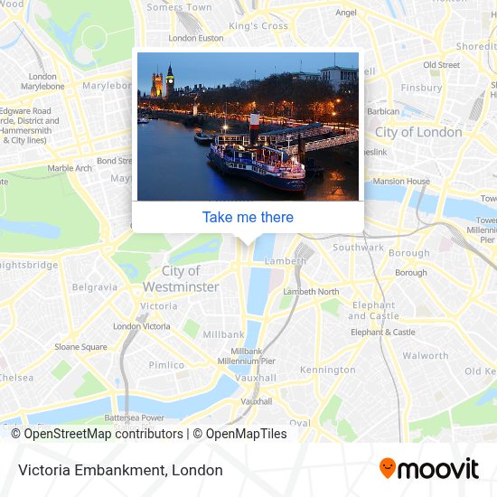 How to get to Victoria Embankment in Westminster by Tube, bus or train?