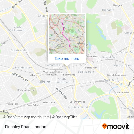 How to get to Finchley Road in West Hampstead by Tube, Bus or Train?