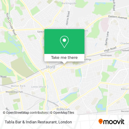 How to get to Tabla Bar & Indian Restaurant in Ilford by Bus, Train