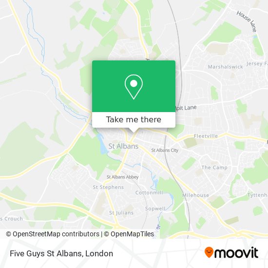 How to get to Five Guys St Albans by Bus or Train?