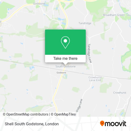 How to get to Shell South Godstone in Tandridge by Train or Bus?