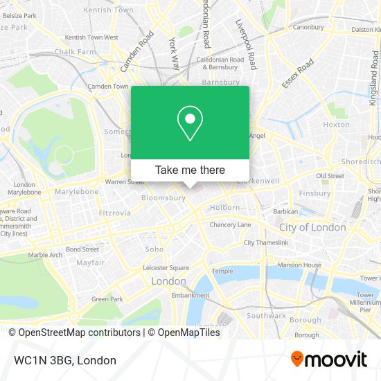 How to get to WC1N 3BG in Bloomsbury by bus, Tube or train?