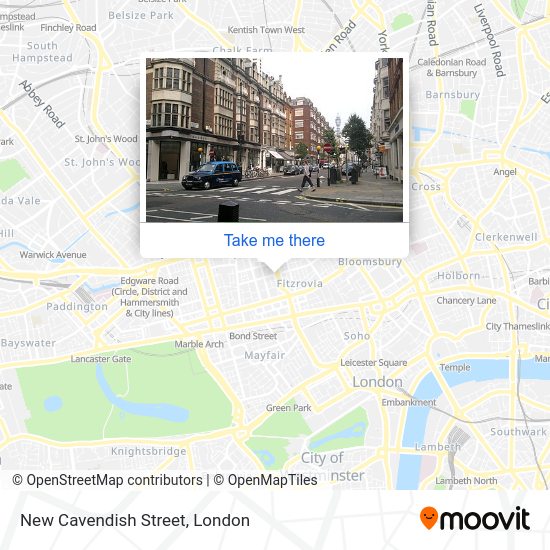 How to get to New Cavendish Street in Marylebone by Tube, bus or train?