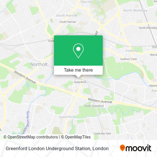 How to get to Greenford London Underground Station by Tube, bus or train?