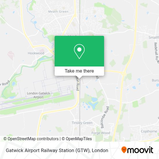 How to get to Gatwick Airport Railway Station (GTW) in Crawley by Bus