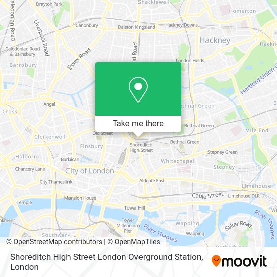 How to get to Shoreditch High Street London Overground Station by train