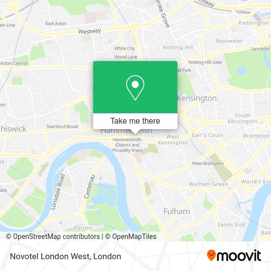 How to get to Novotel London West in Hammersmith by Tube, bus or train?
