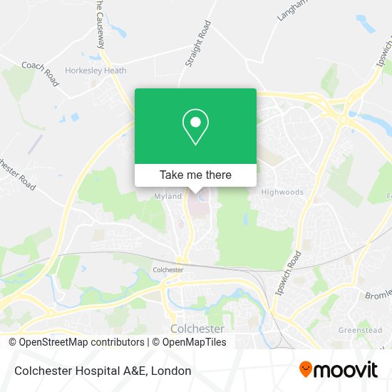 How to get to Colchester Hospital A&E in Colchester by Bus, Train or DLR Moovit