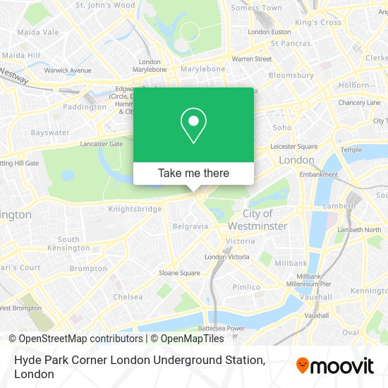How to get to Hyde Park Corner London Underground Station in Belgravia
