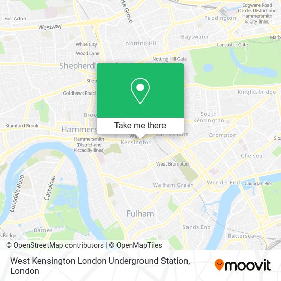 How to get to West Kensington London Underground Station by Tube, bus