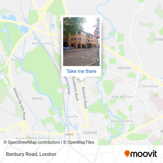 How to get to Banbury Road in Oxford by Bus or Train?