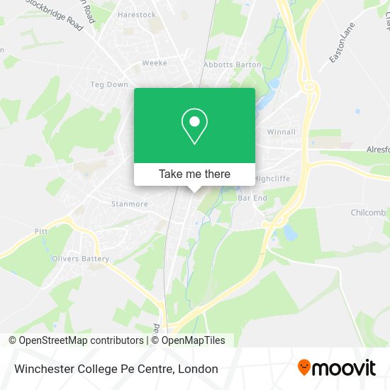 How to get to Winchester College Pe Centre in London by Train or Bus?