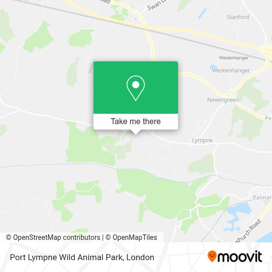How to get to Port Lympne Wild Animal Park in Shepway by bus or train?