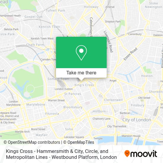 How to get to Kings Cross Hammersmith & City, Circle, and