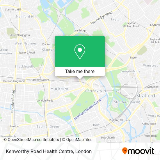 How to get to Kenworthy Road Health Centre in Hackney by train, bus