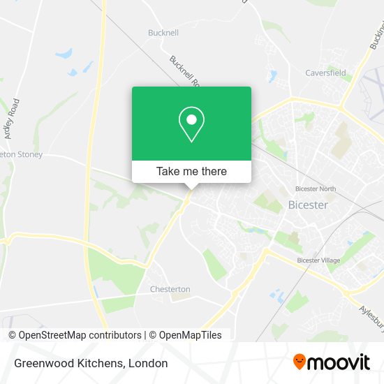 How to get to Greenwood Kitchens in Bicester by Bus or Train?