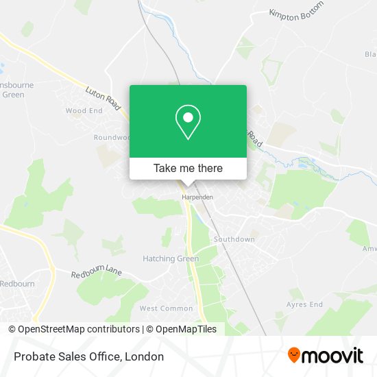 How to get to Probate Sales Office in Harpenden by bus, train or Tube?