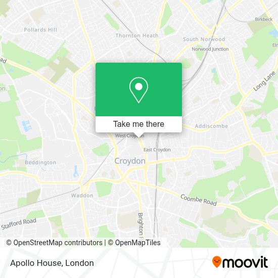 How to get to Apollo House in Croydon by bus, train, Tramlink or Tube?
