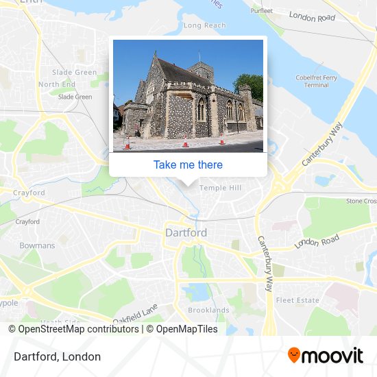 How to get to Dartford by train or bus?