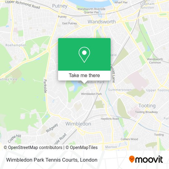 How to get to Wimbledon Park Tennis Courts by bus, Tube, train or Tramlink?