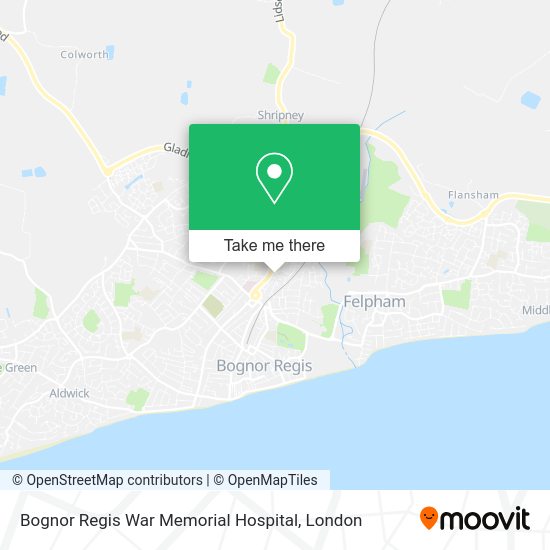 How to get to Bognor Regis War Memorial Hospital by bus or train?