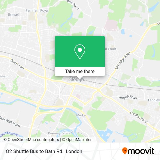 How to get to O2 Shuttle Bus to Bath Rd. in Slough by bus, train or Tube?