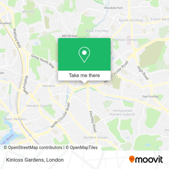 How to get to Kinloss Gardens in Finchley by bus, train or Tube?