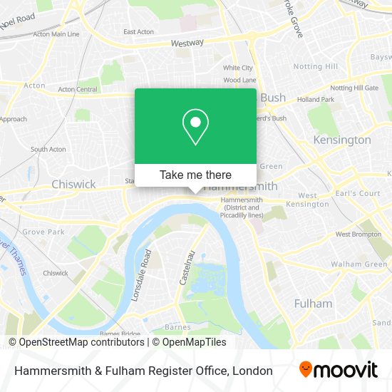 How to get to Hammersmith & Fulham Register Office by Bus, Tube or Train?