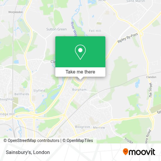 How to get to Sainsbury's in Guildford by bus or train?