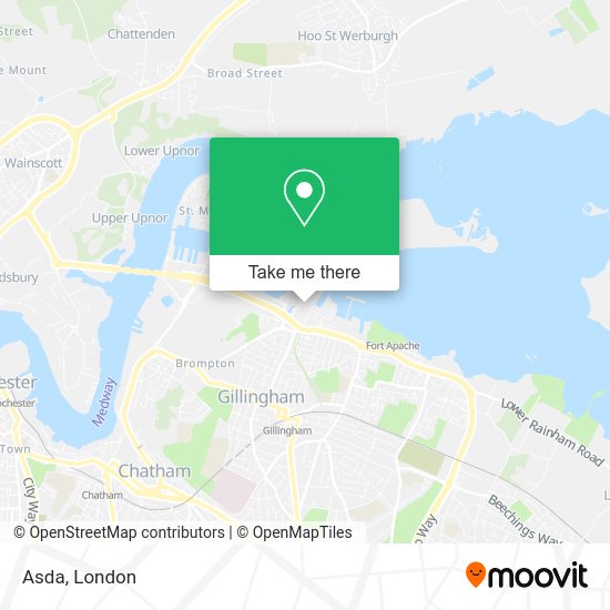 How to get to Asda in Gillingham by bus or train?